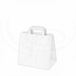 papírová taška bílá 260 + 170 x 250 mm