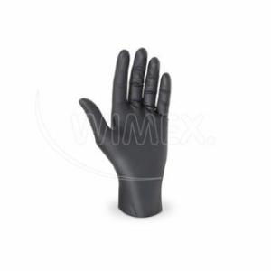 Nitrilové rukavice nepudrované, černé, S - 100ks 